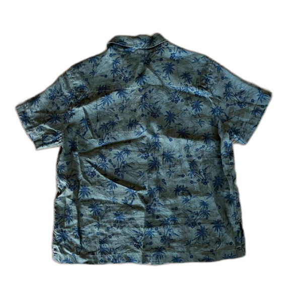 James Perse Los Angeles Green Palm Tree Button Up Shirt Top Women's Size 1 - Picture 5 of 7